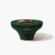 Pine green eco-friendly small desktop riser bringing warm modern organic design to any living room corner.