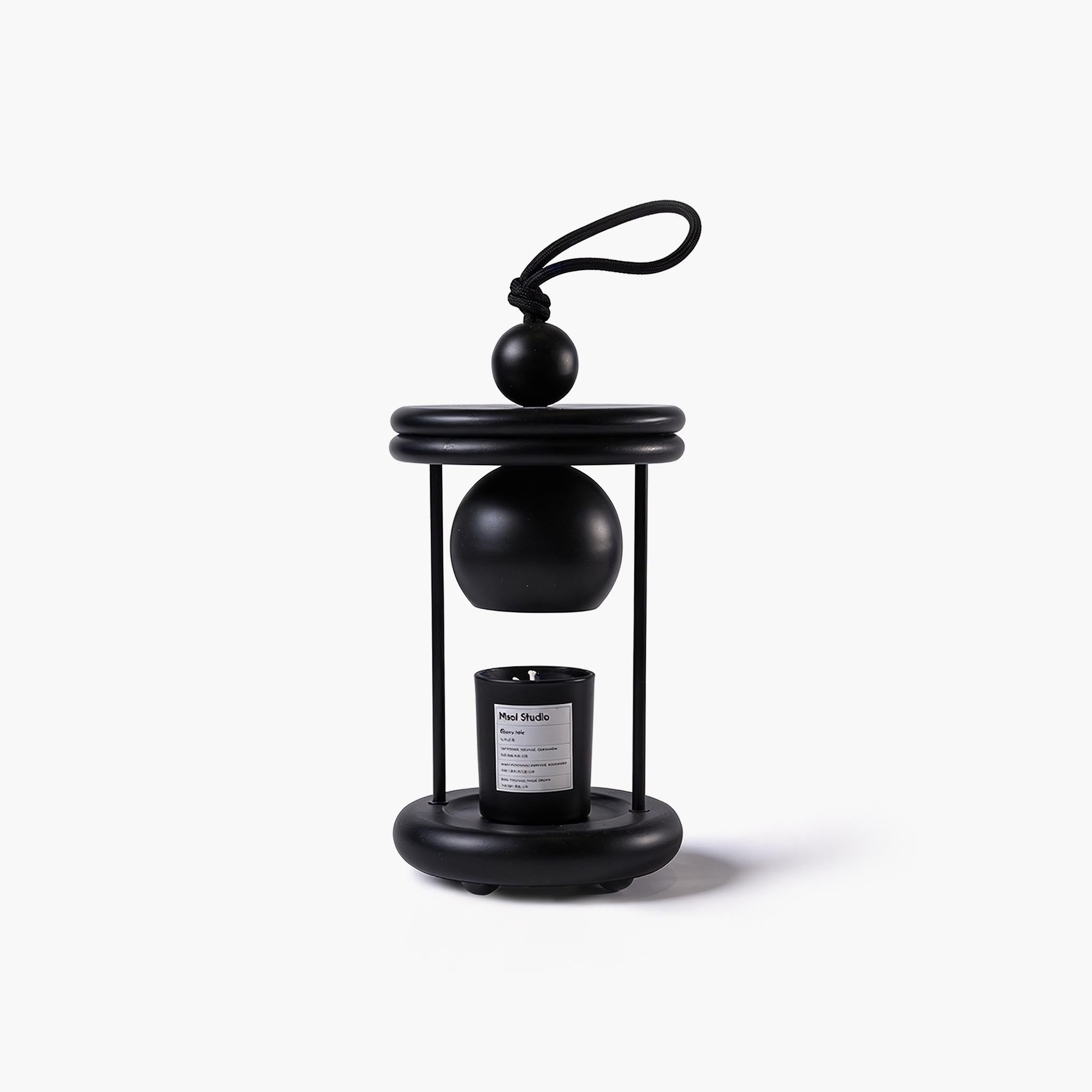 Frontal profile of the Dawn smart candle warmer lamp highlighting its clock tower architectural inspiration.