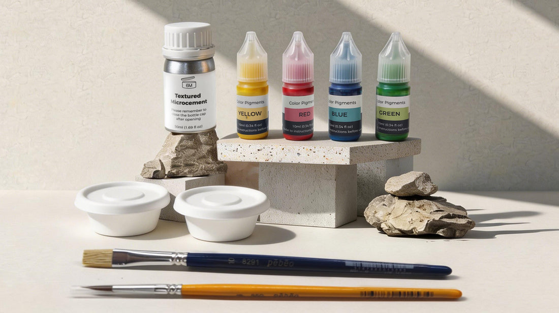 A close-up look at the ARTAMORE Relax-W lamp, emphasizing the customizable DIY aspect that allows users to hand-paint the base to match their personal wabi-sabi aesthetic.