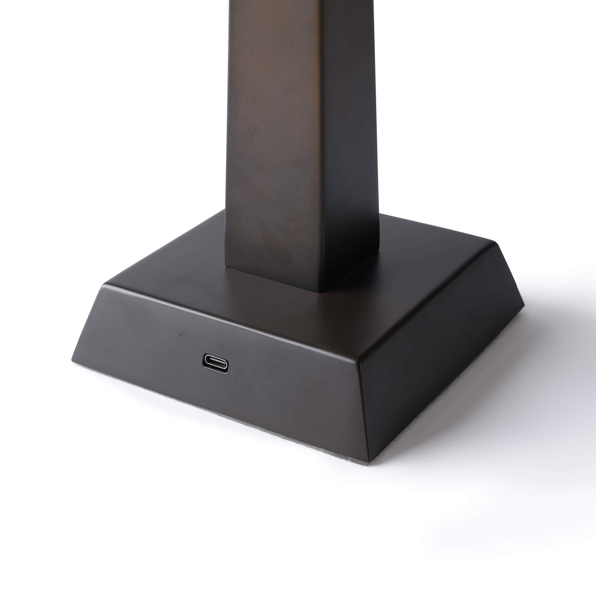 Rear view of the lamp base showing the modern USB-C power supply port for effortless charging.