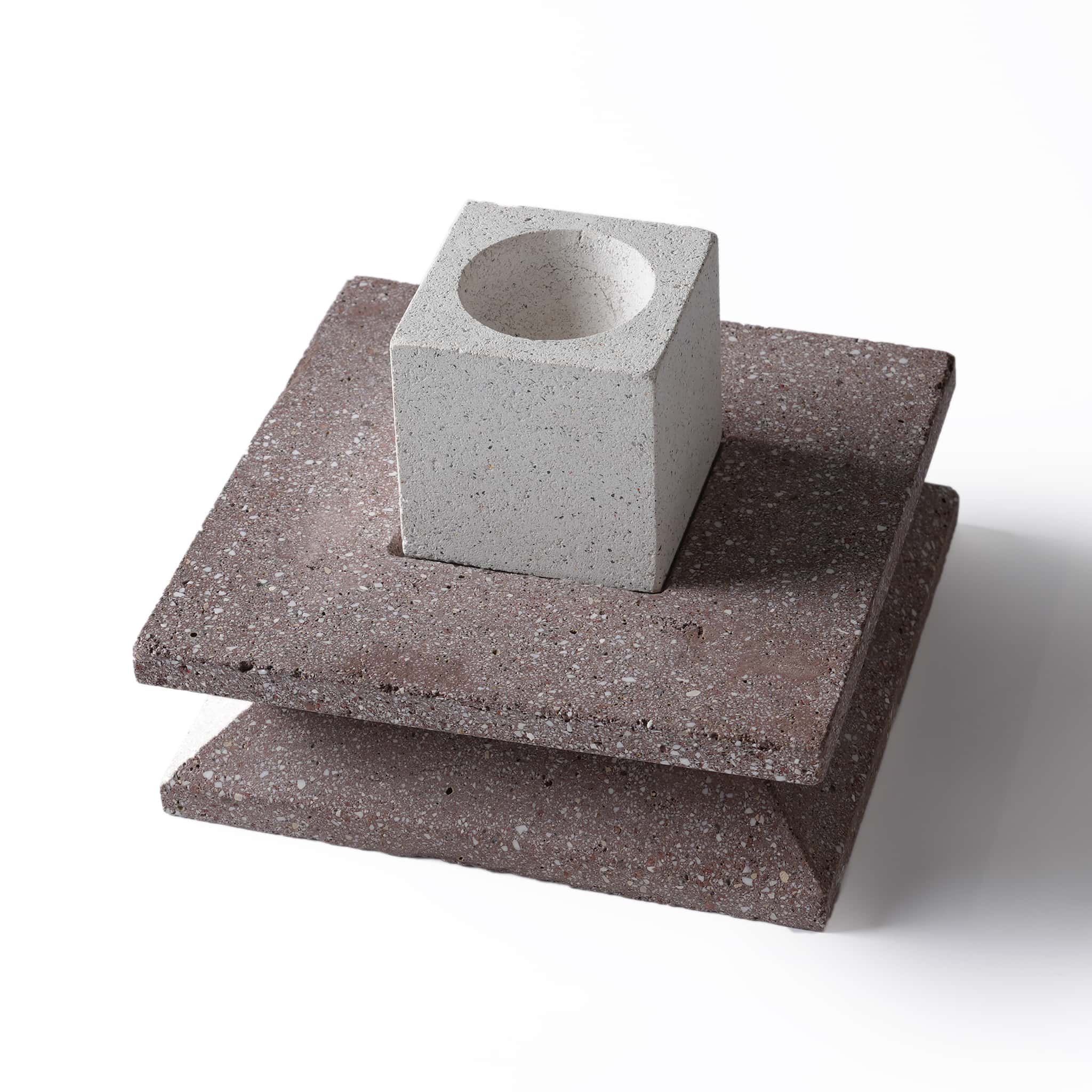 Top angle of the two-tier Zen-inspired diffuser, showing the circular recess designed for incense and essential oils