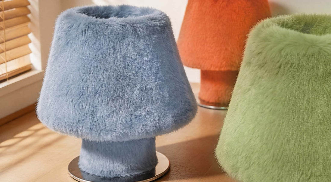 The durable metal hardware and stable base of the modern organic plush table lamp, ensuring lasting quality.
