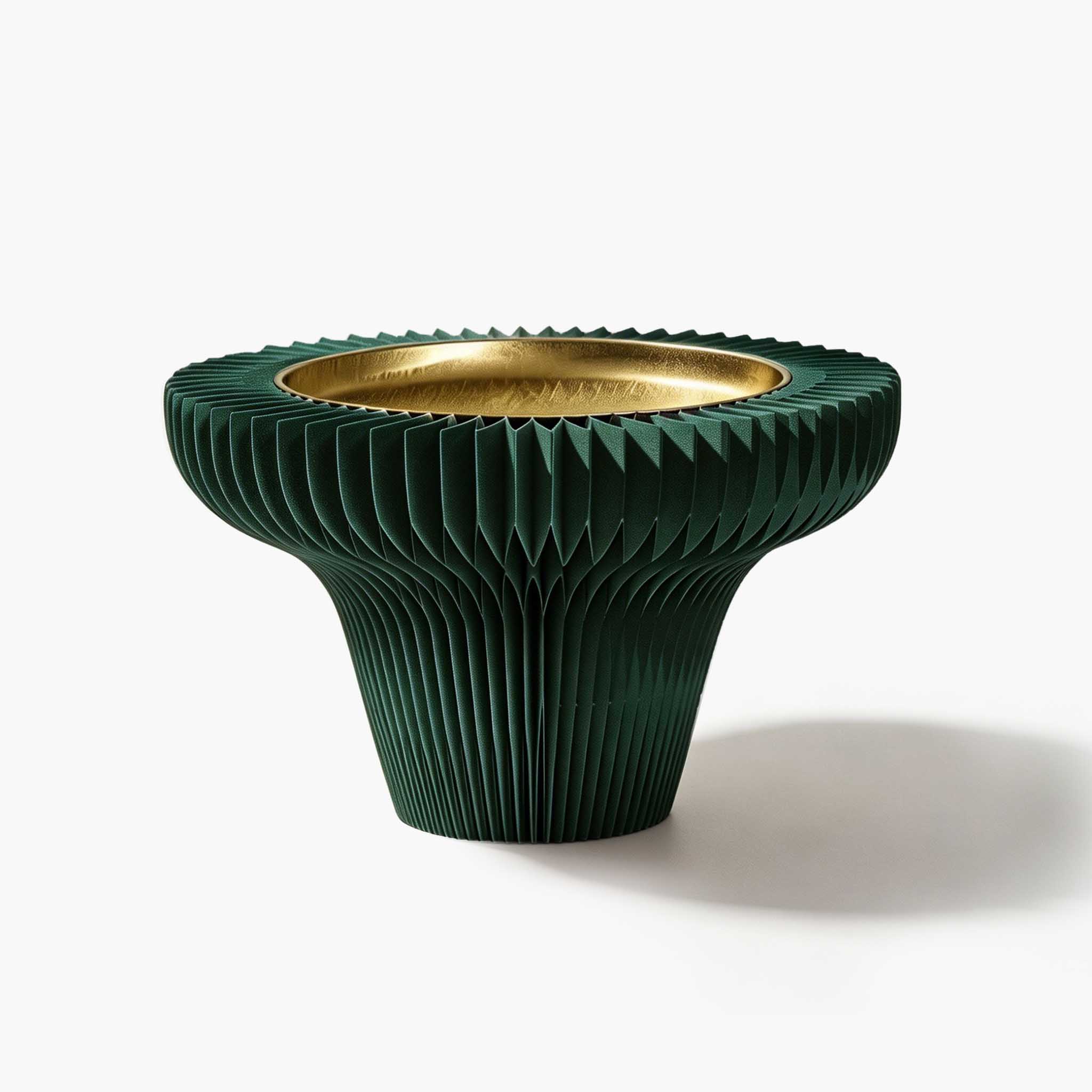 Pine green eco-friendly kraft paper jewelry display bringing warm organic aesthetics to your space.