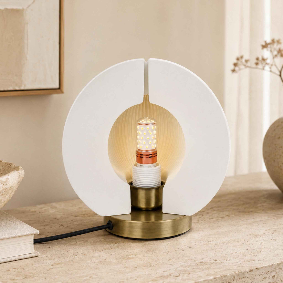 Crescent Moon Kraft Paper Desk Lamp